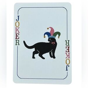 Kate Spade Black Cat Joker Playing Card